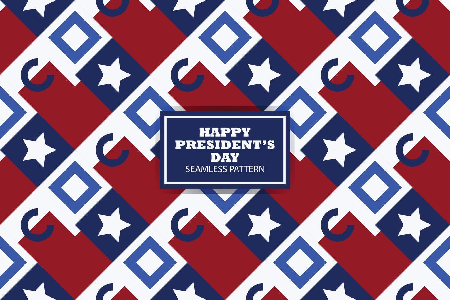 Happy Presidents Day seamless pattern background vector