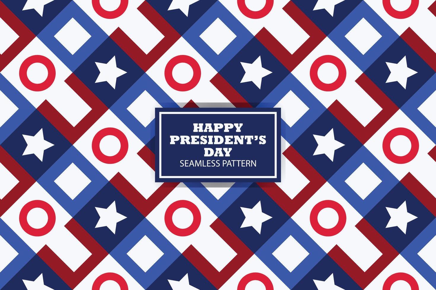 Happy Presidents Day seamless pattern background vector