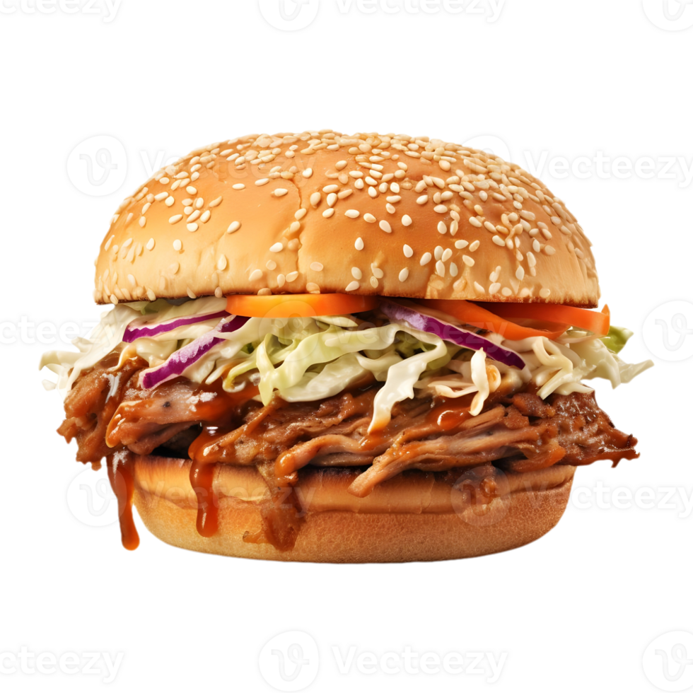AI generated Crispy Burger on Transparent background - Ai Generated png