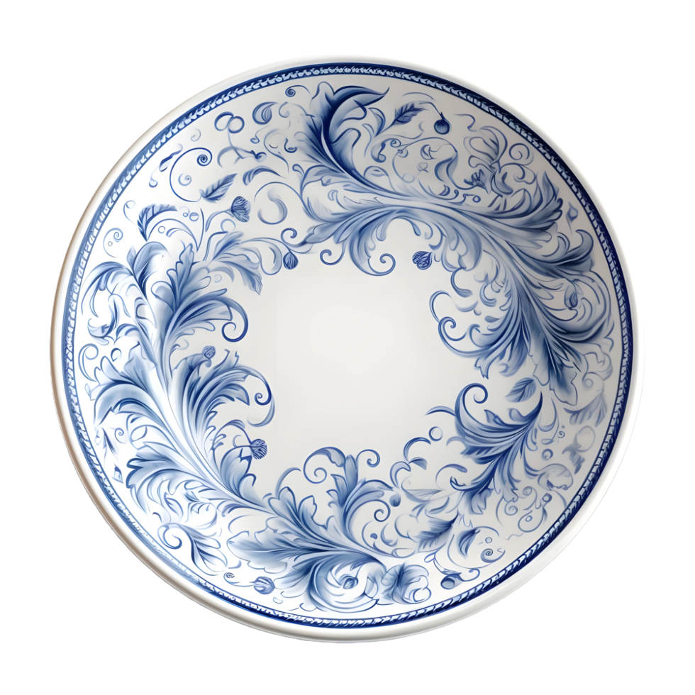 AI generated Dish Plate on Transparent background - Ai Generated png