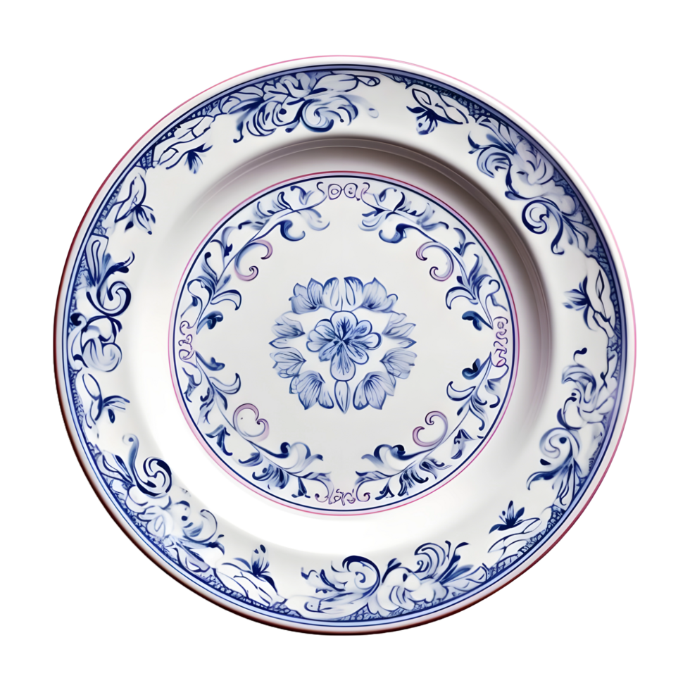 AI generated Dish Plate on Transparent background - Ai Generated png