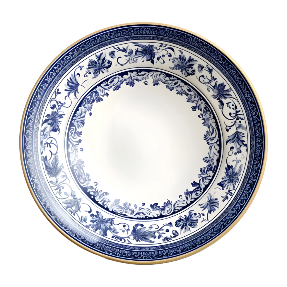 AI generated Dish Plate on Transparent background - Ai Generated png