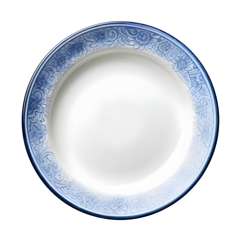 AI generated Dish Plate on Transparent background - Ai Generated png