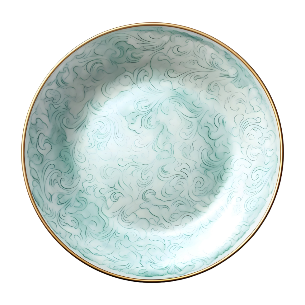 AI generated Dish Plate on Transparent background - Ai Generated png