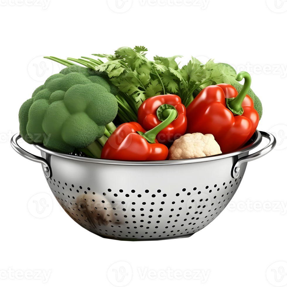 AI generated Basket of Mix Vegetable on Transparent background - Ai Generated png