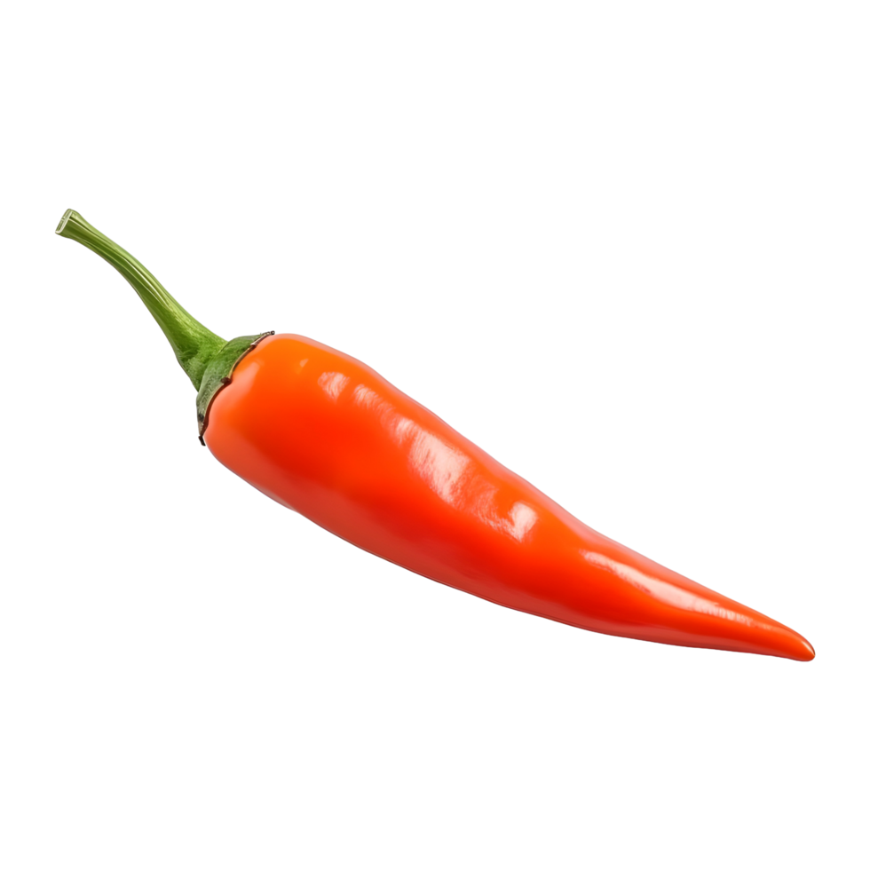 AI generated Red Pepper or Chili on Transparent background - Ai Generated png