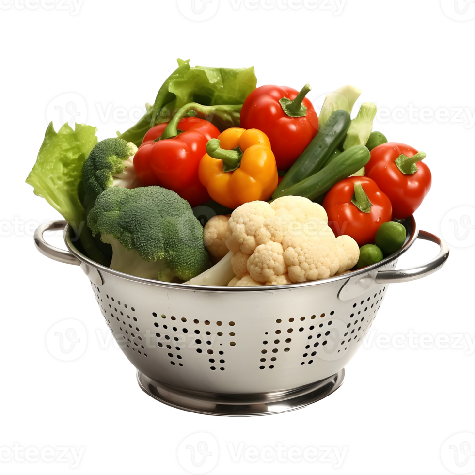 AI generated Basket of Mix Vegetable on Transparent background - Ai Generated png
