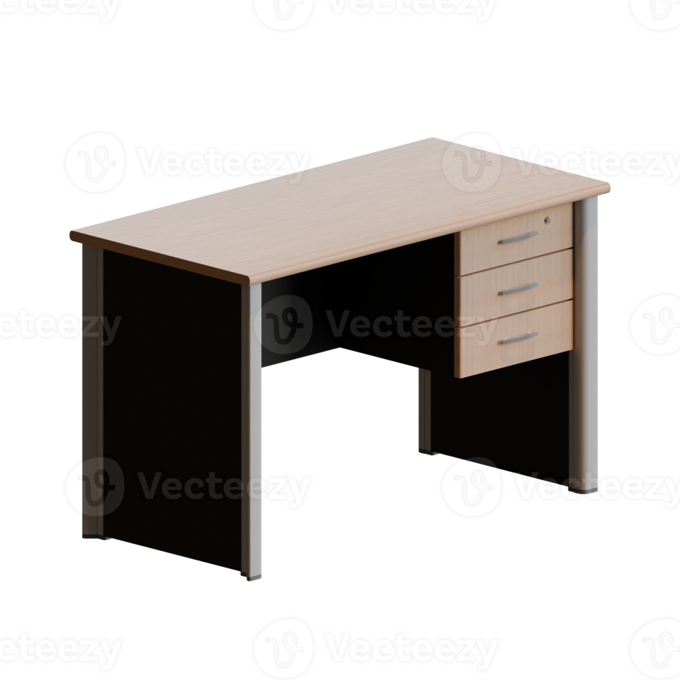 Staff Desk 3D Render Design Element png
