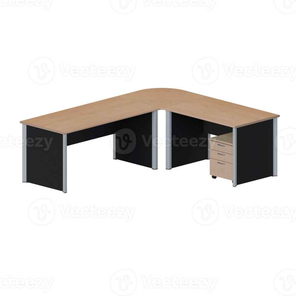 Director Desk 3D Render Design Element png