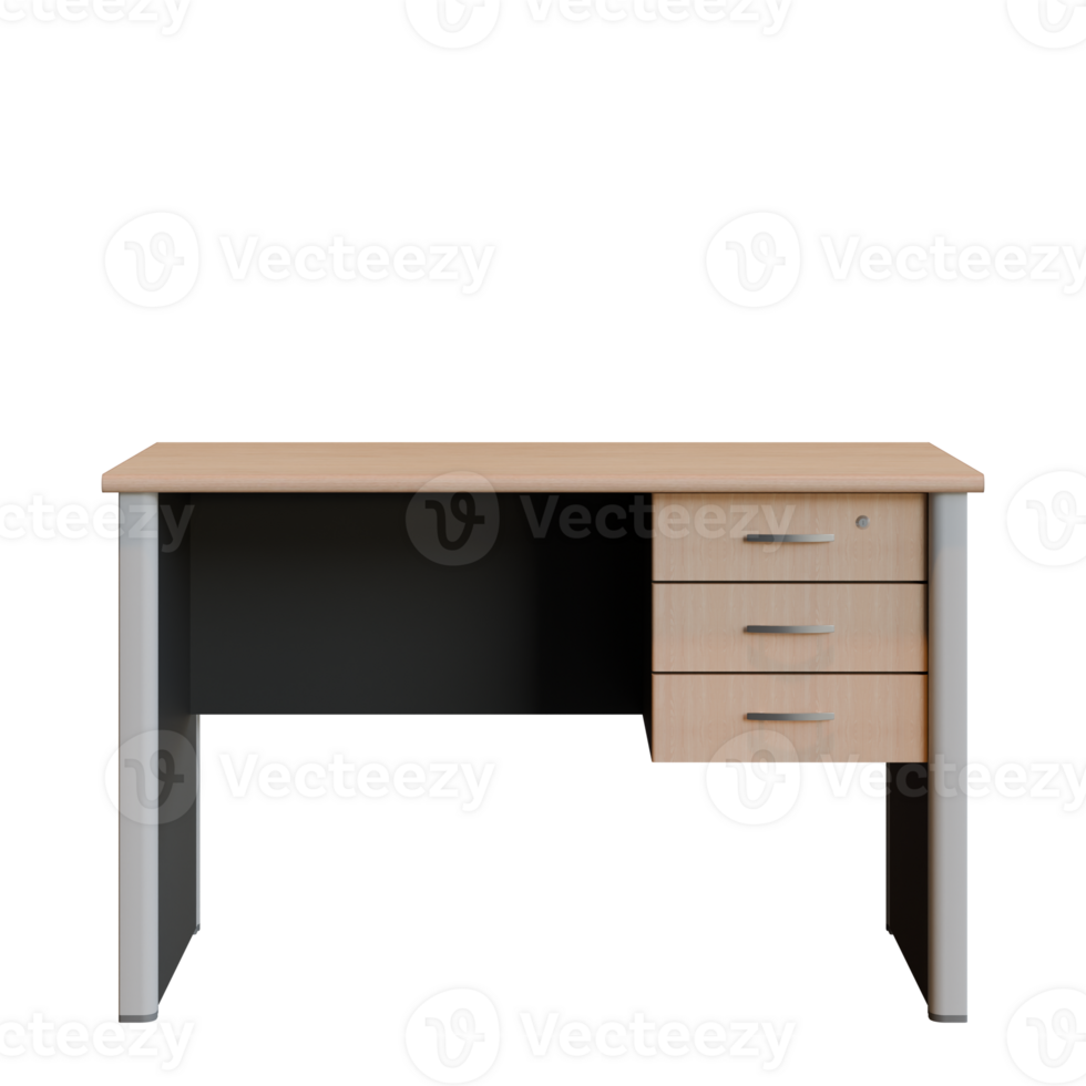 Staff Desk 3D Render Design Element png