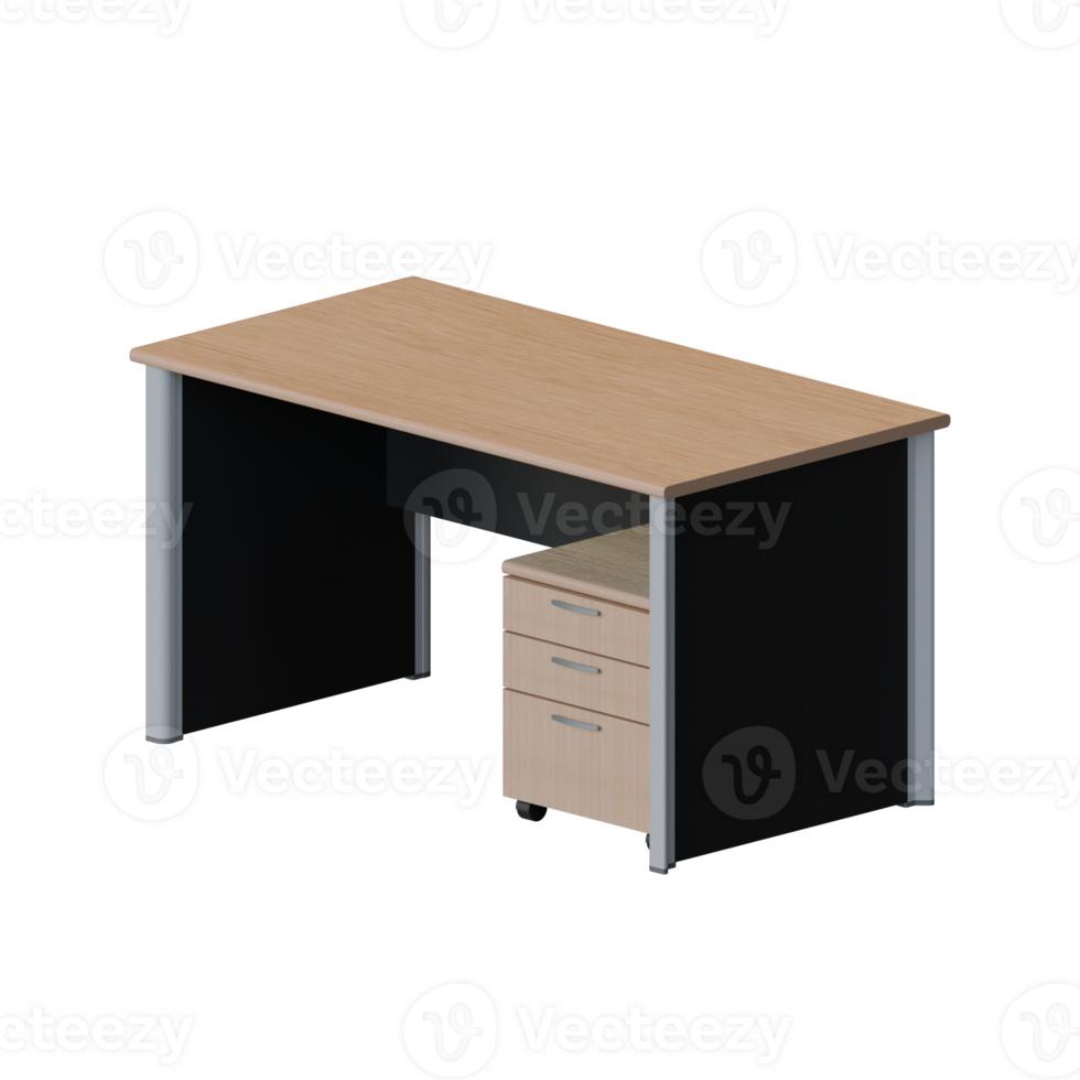 Manager Desk 3D Render Design Element png