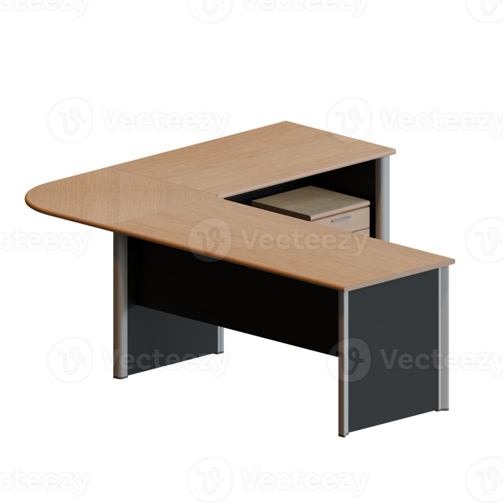 Director Desk 3D Render Design Element png