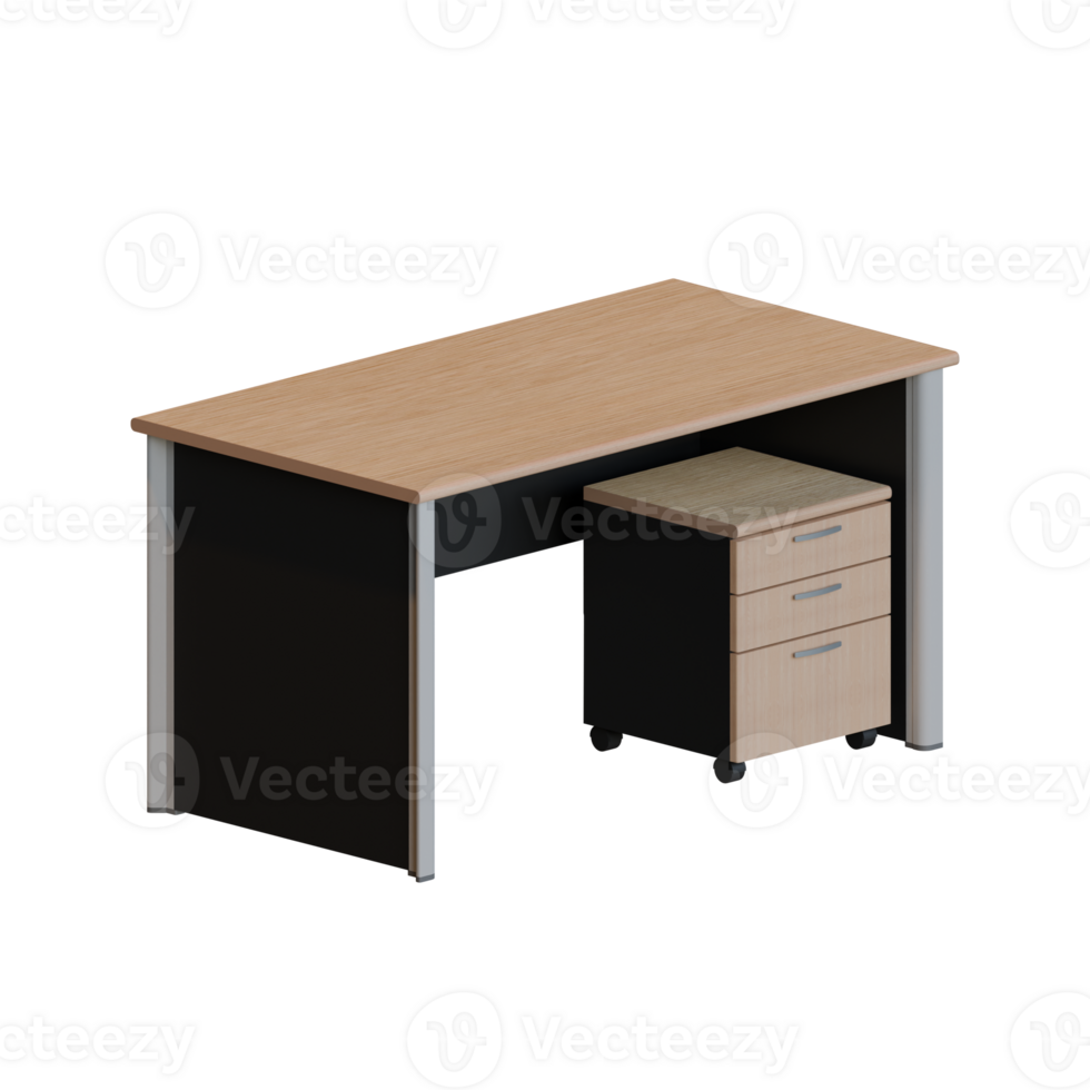 Manager Desk 3D Render Design Element png