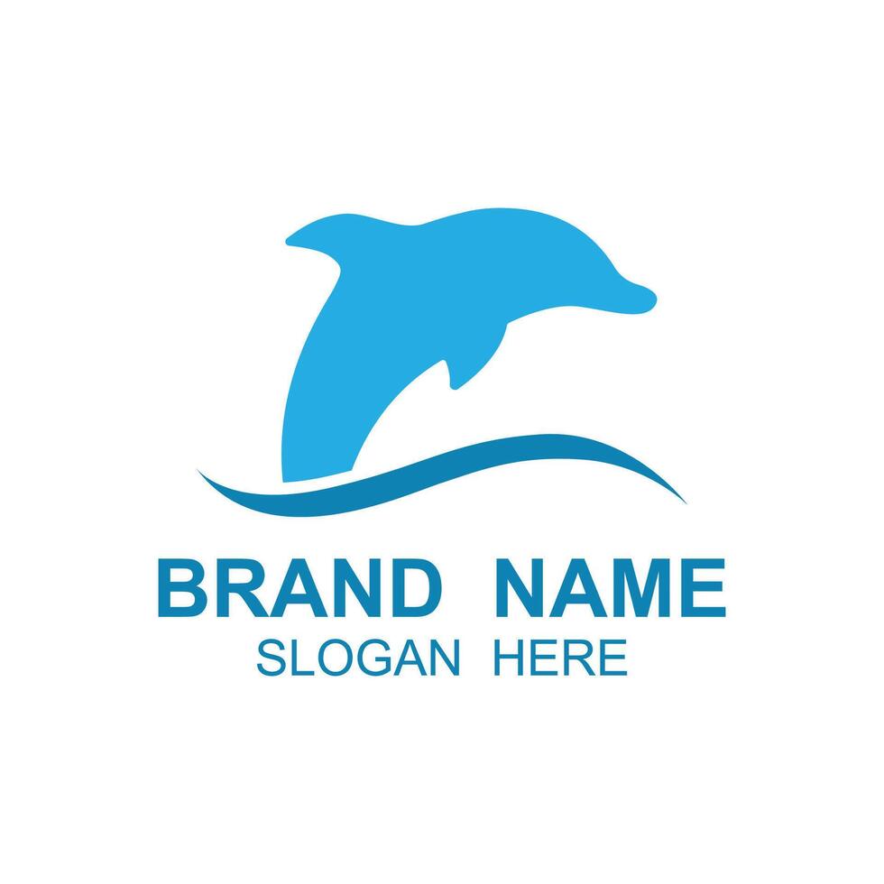 Dolphin logo vector with jumping position .This logo is suitable for ...