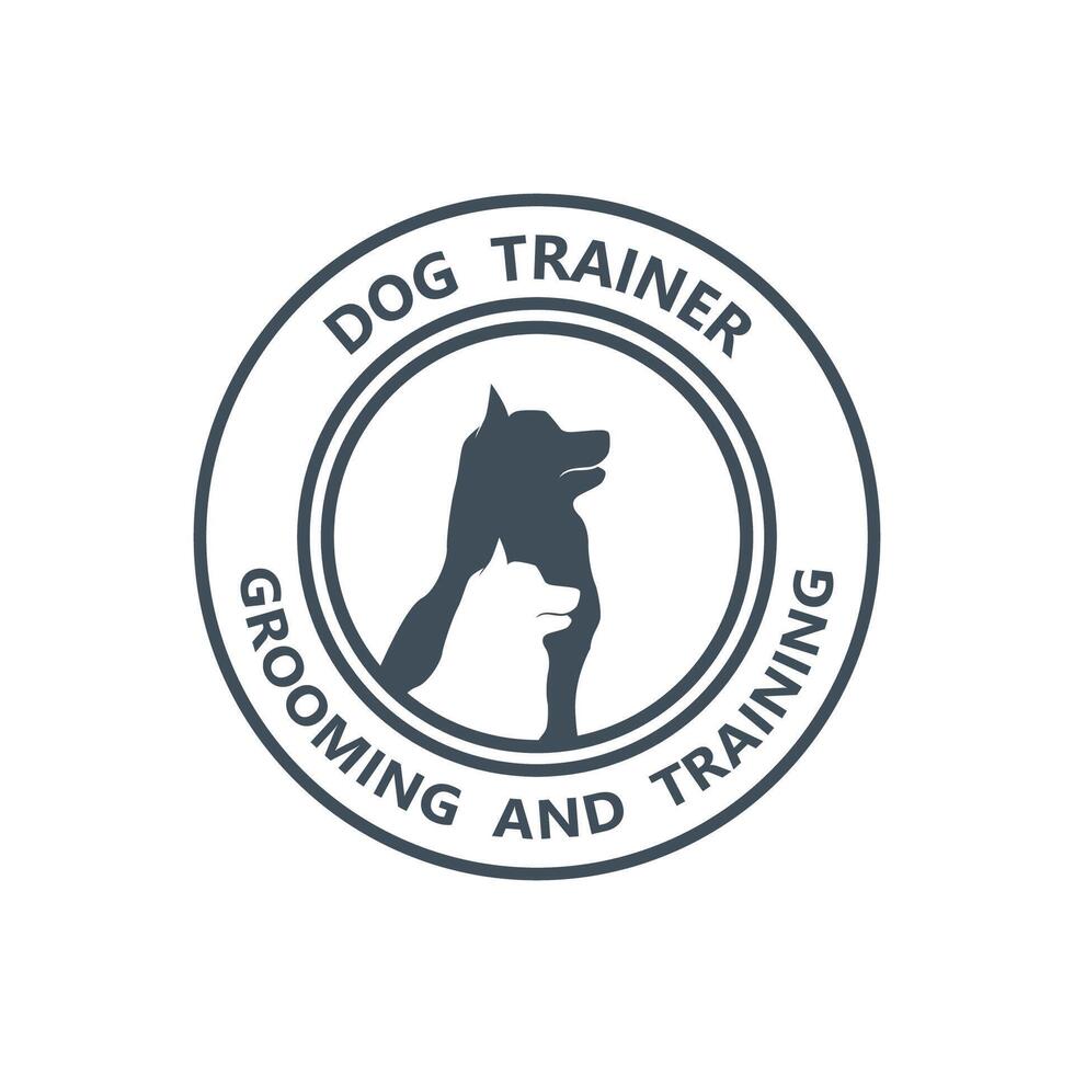 design logo ideas training dogs vector template. logo  suitable for dog trainer company, dog shop, dog food store