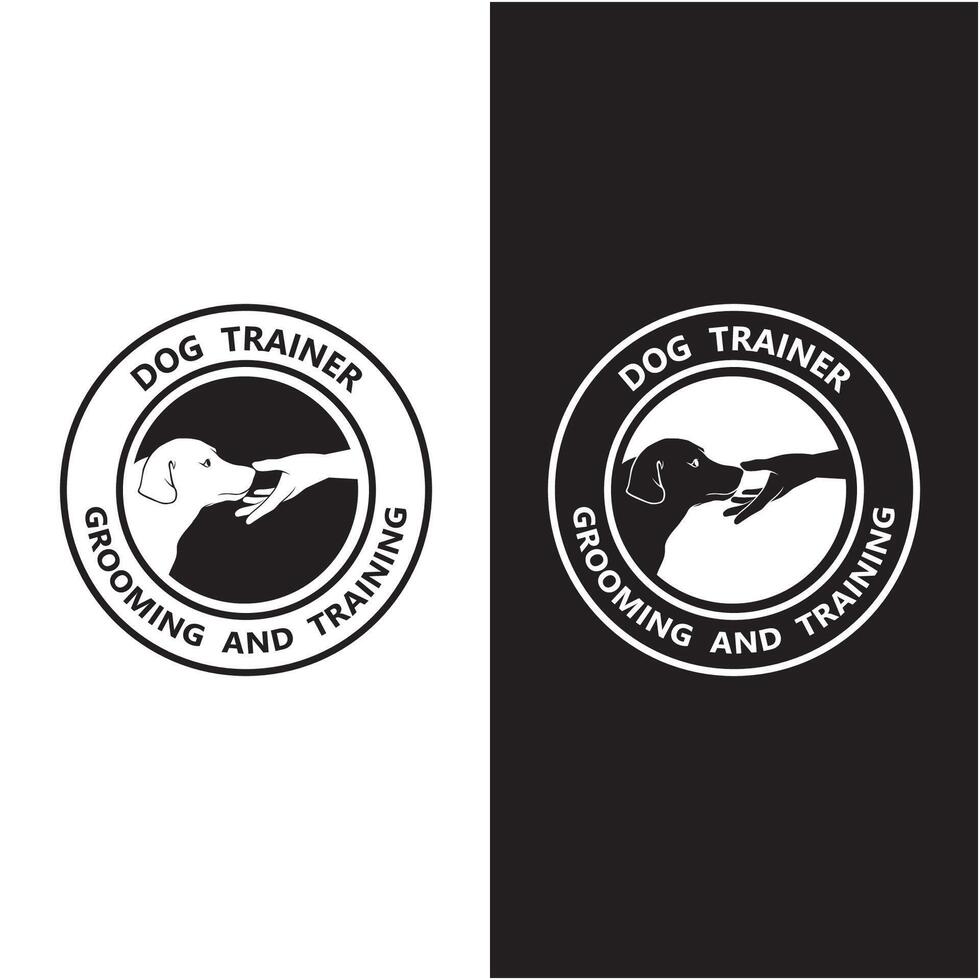 design logo ideas training dogs vector template. logo  suitable for dog trainer company, dog shop, dog food store