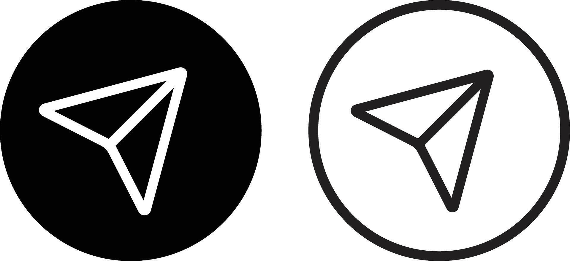 Send icon set in two styles . Send message icon . Paper plane icon vector