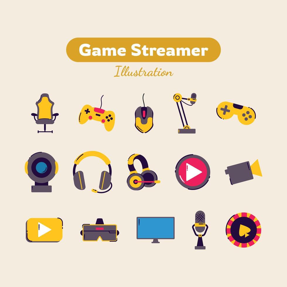 Game Streamer Illustration vector