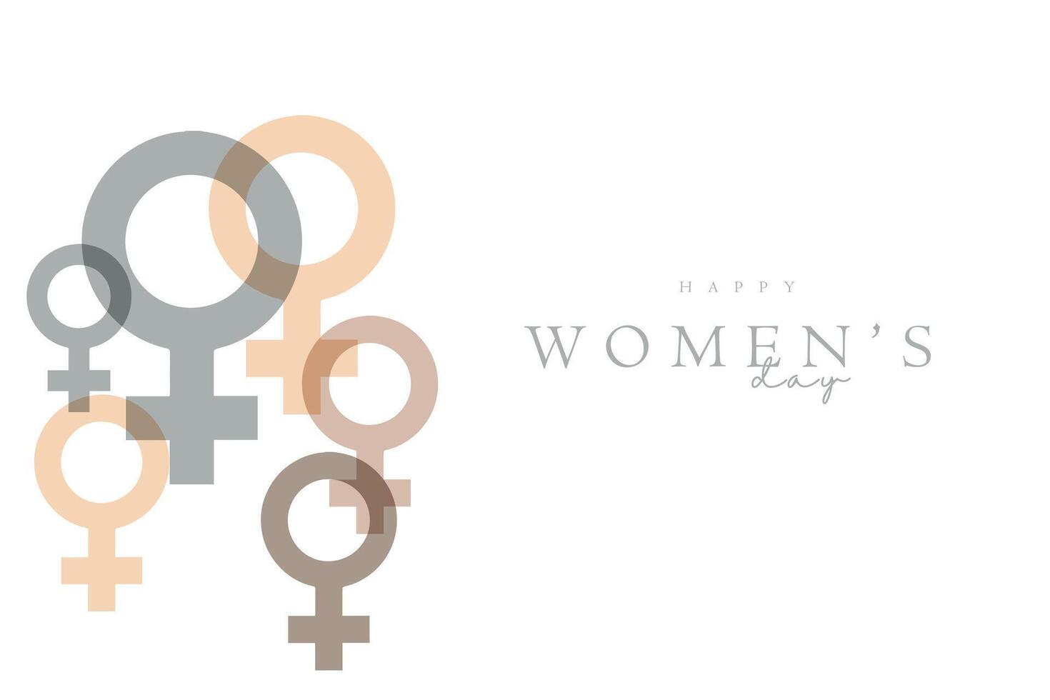 Happy International Women's Day, a History Month of Women banner. Flat vector illustration