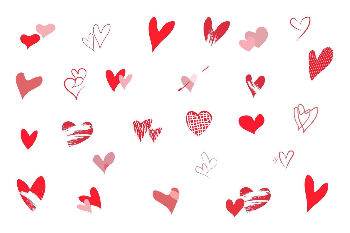 Hearts collection for International women's day concepts vector