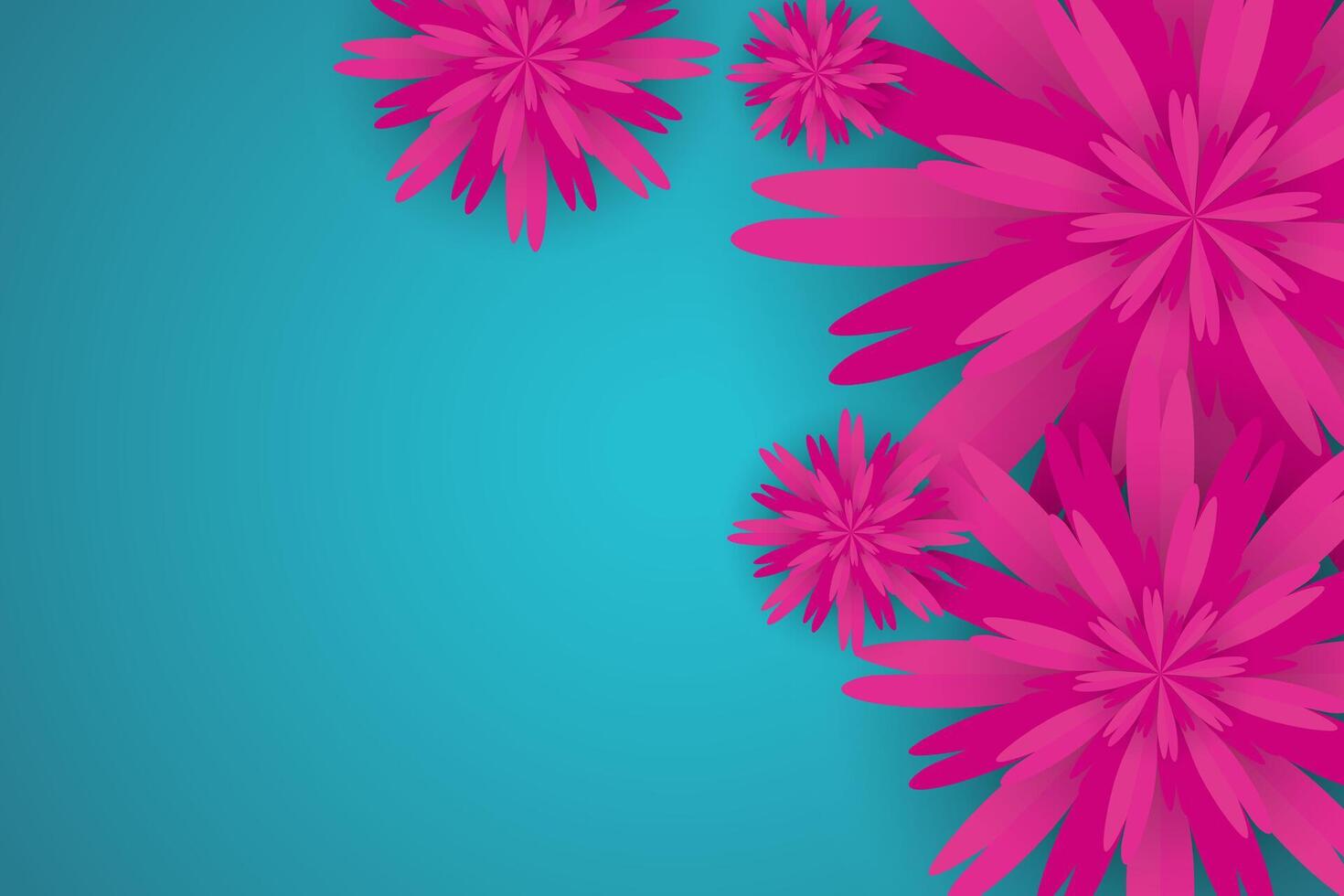 A Pink flower on light blue background, wallpaper, poster, post card vector design concepts for Women's day concept vector templates