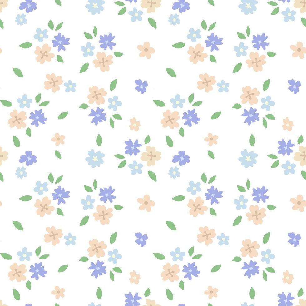 linda flor florecer sin costura modelo. pastel color. modelo para textiles, envase papel, fondos de pantalla, antecedentes vector