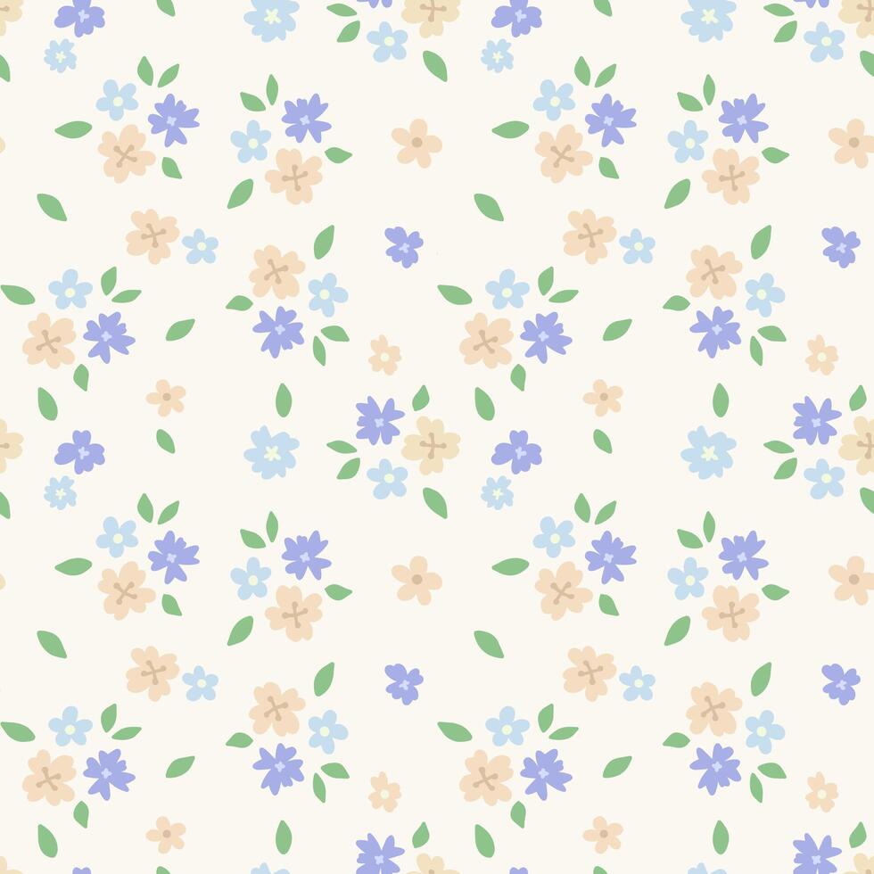 linda flor florecer sin costura modelo. pastel color. modelo para textiles, envase papel, fondos de pantalla, antecedentes vector