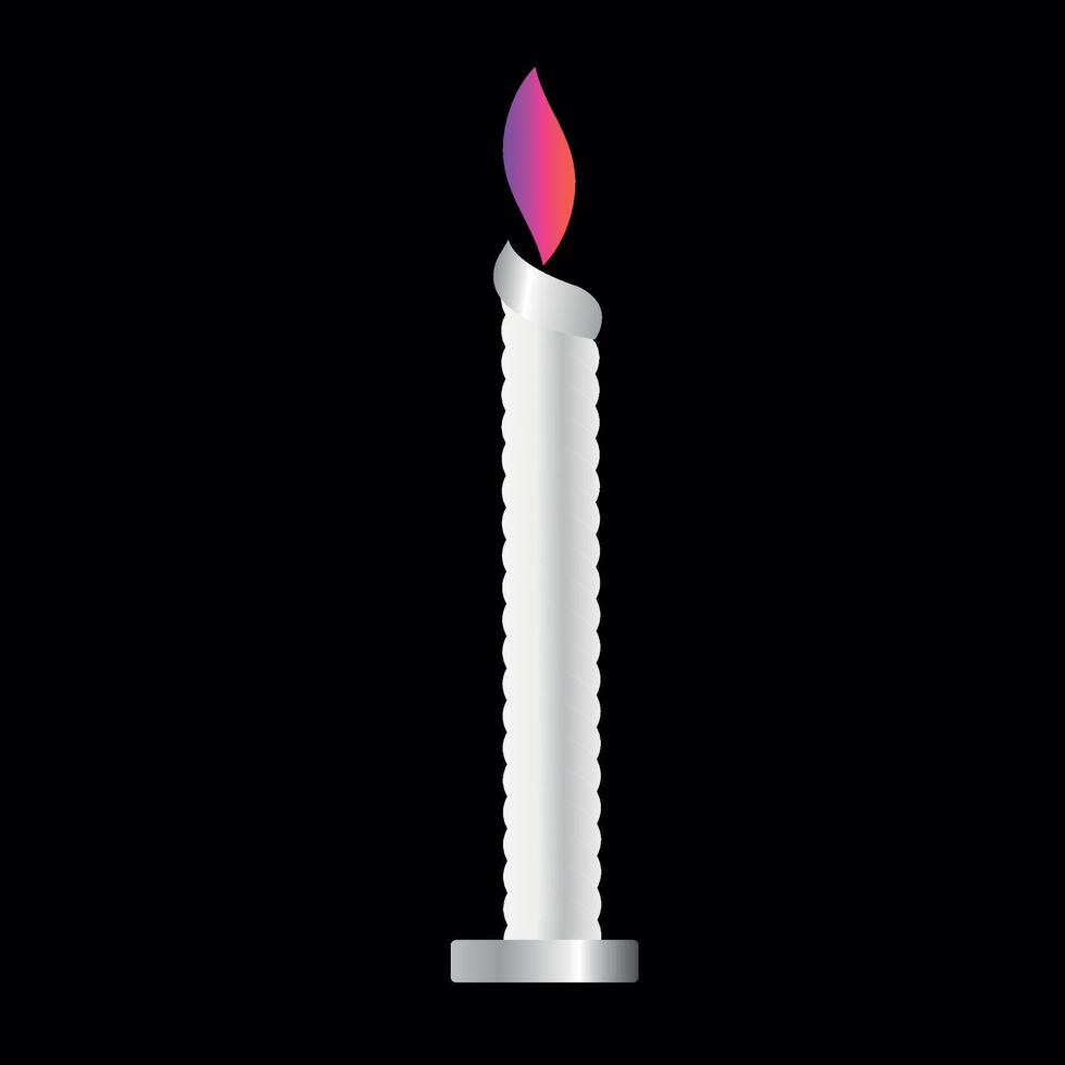 candle with fire illustration clip art vector