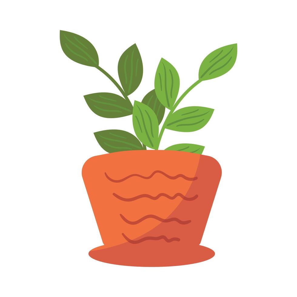 Cute Illustration Plants in Pots vector