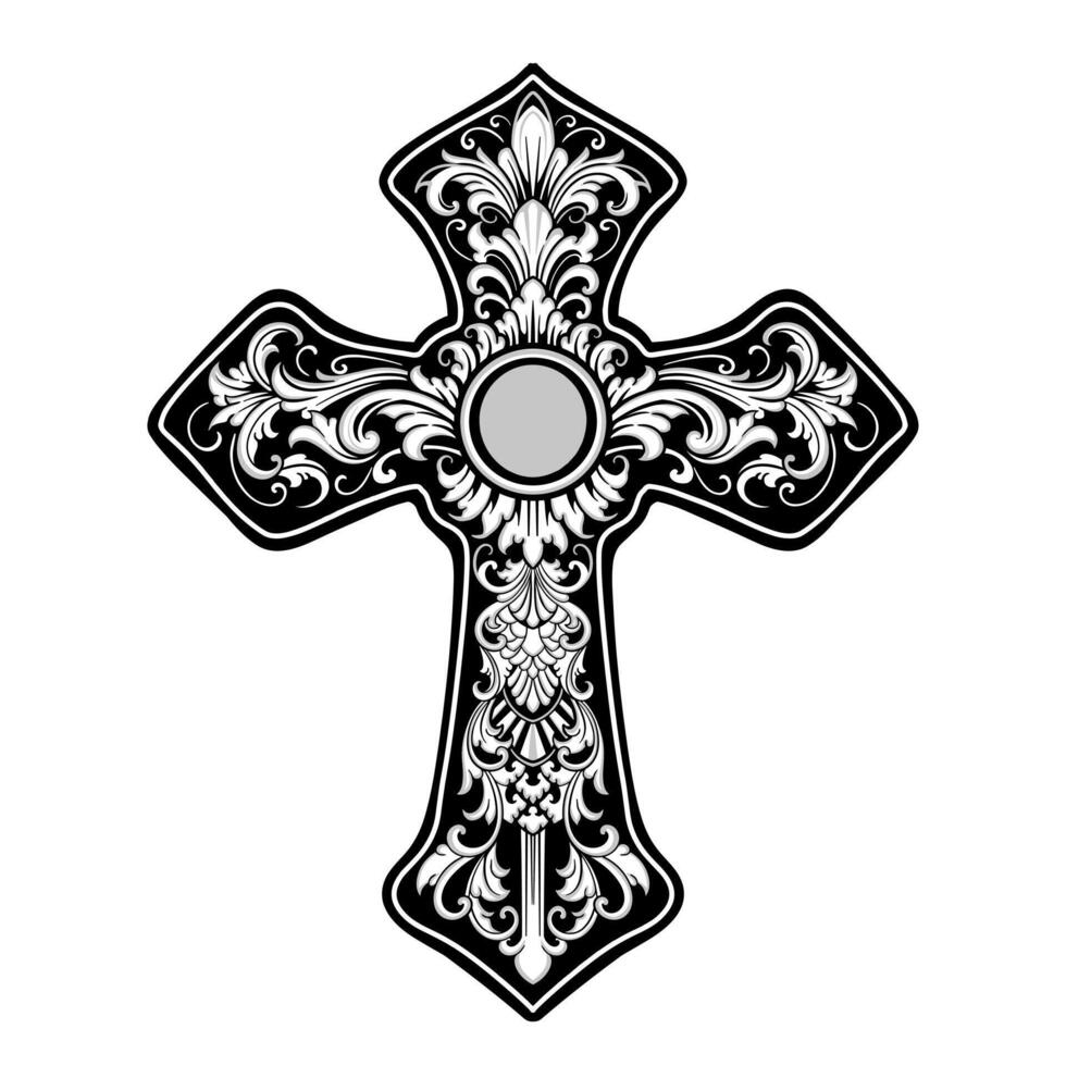 classic style christ cross vector design, editable color