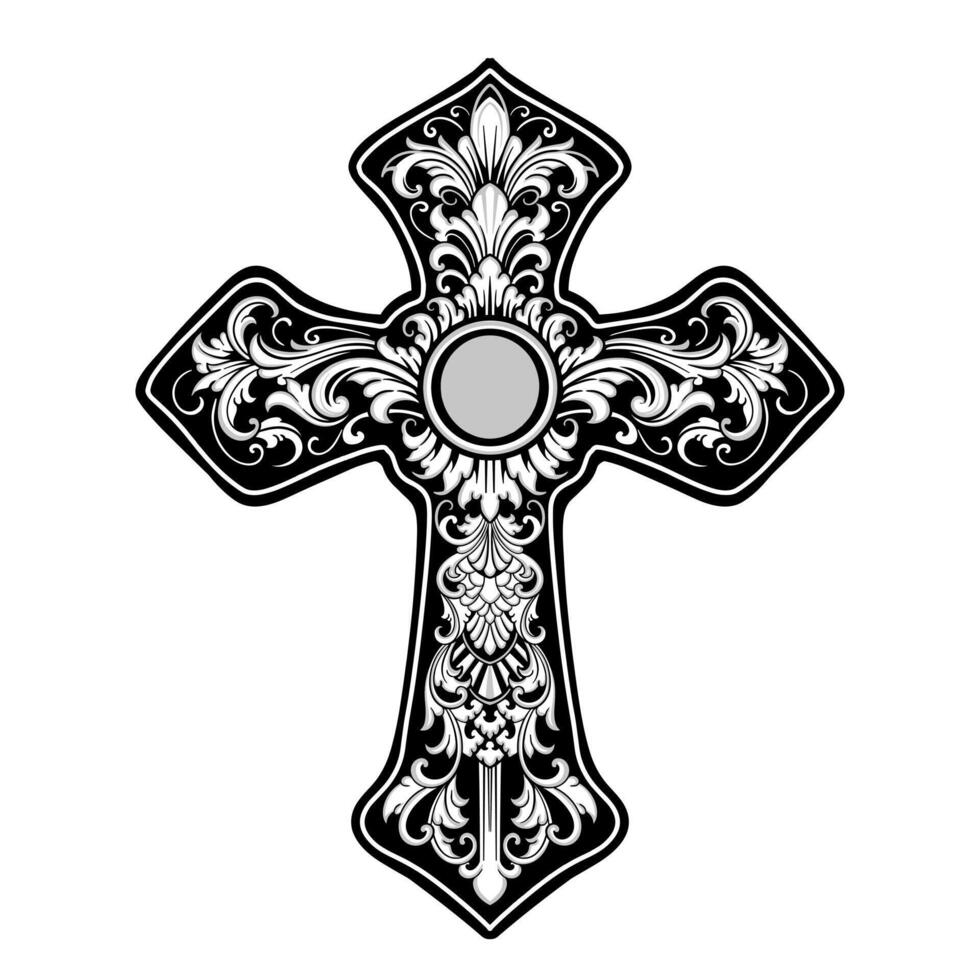 classic style christ cross vector design, editable color