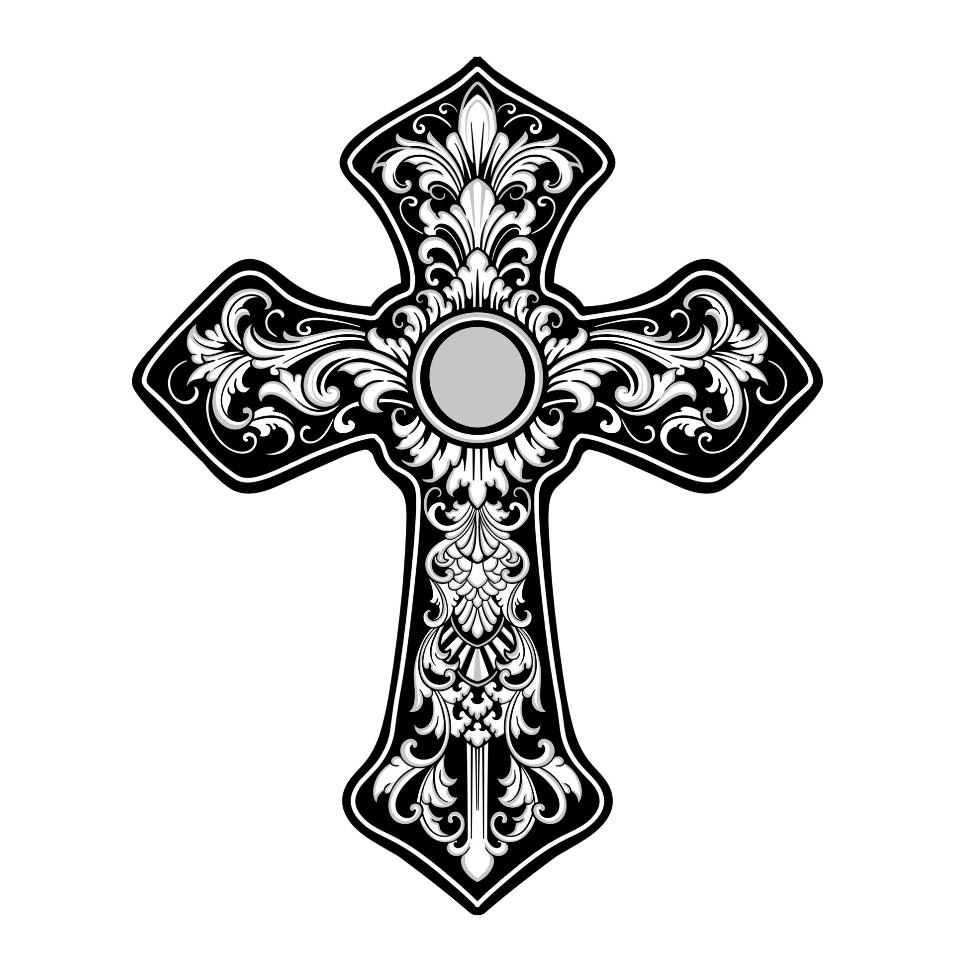 classic style christ cross vector design, editable color 37211325