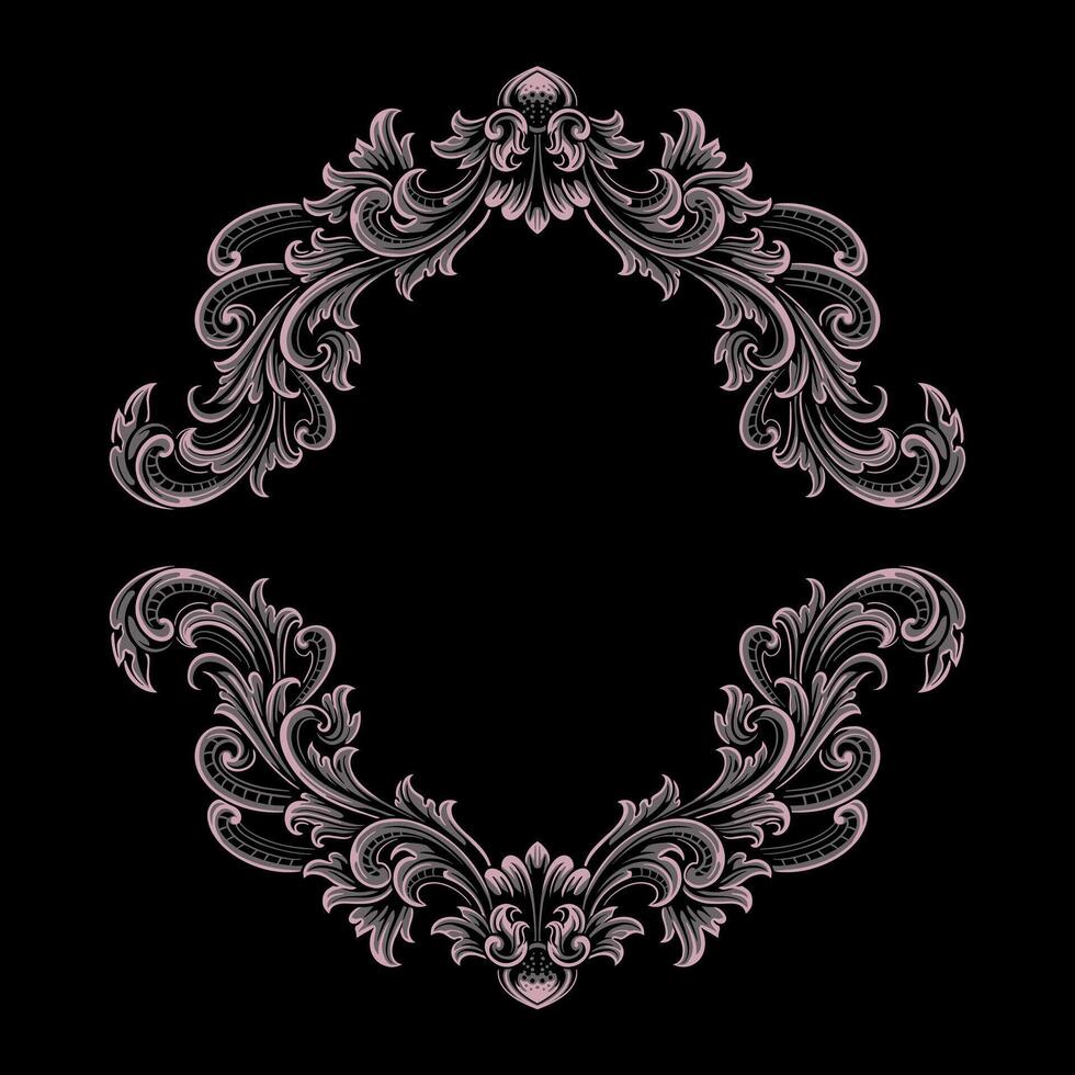 Luxury Frame Ornament Wedding Decoration Border vector