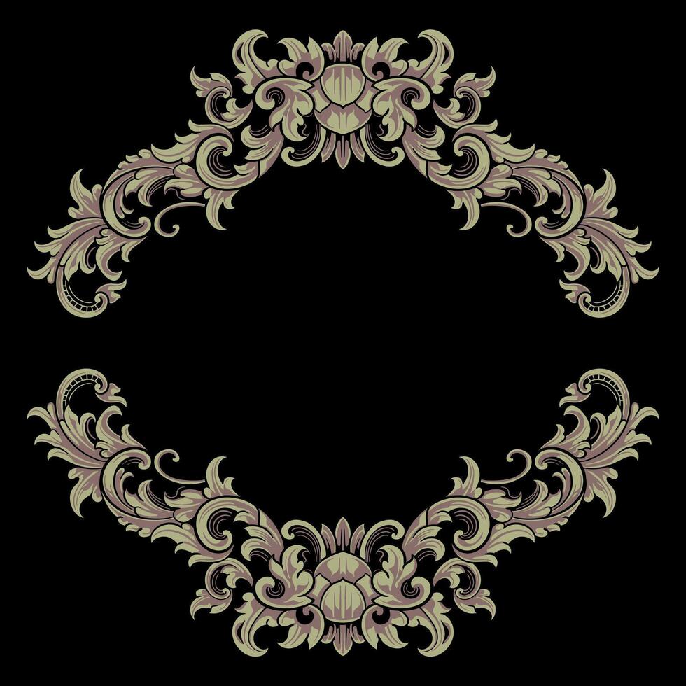 Luxury Frame Ornament Wedding Decoration Border vector