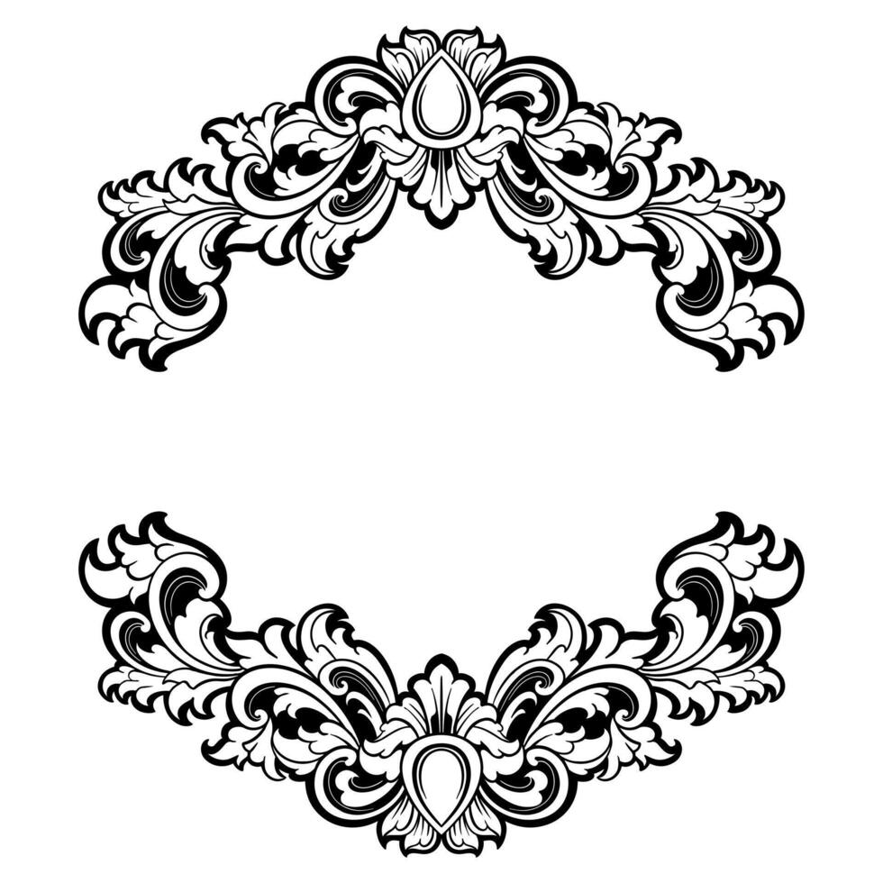 Luxury Frame Ornament Wedding Decoration Border vector