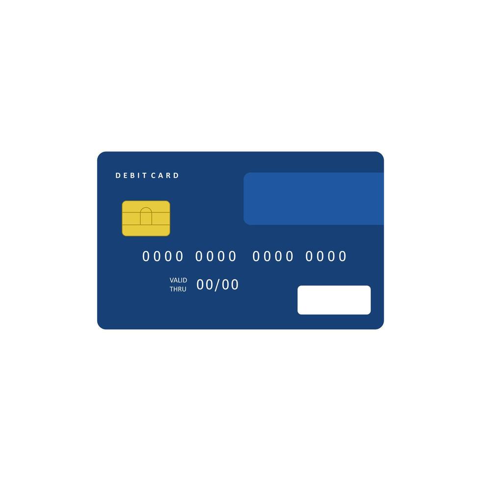 debit card flat design vector illustration. money financial security for online shopping, online payment credit card. vector for business finance, online banking and online shopping