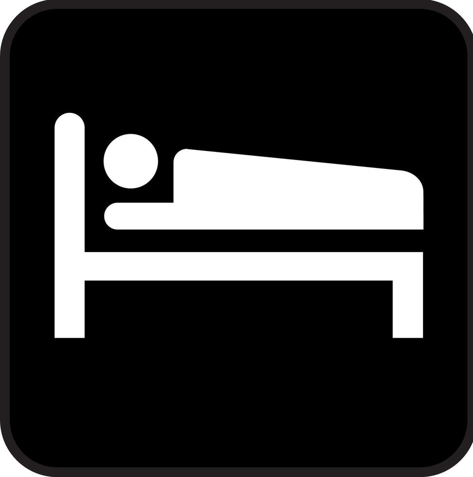 sosegado imágenes - icónico cama representación para todas propósitos. cama icono ilustración. negro y blanco. vector