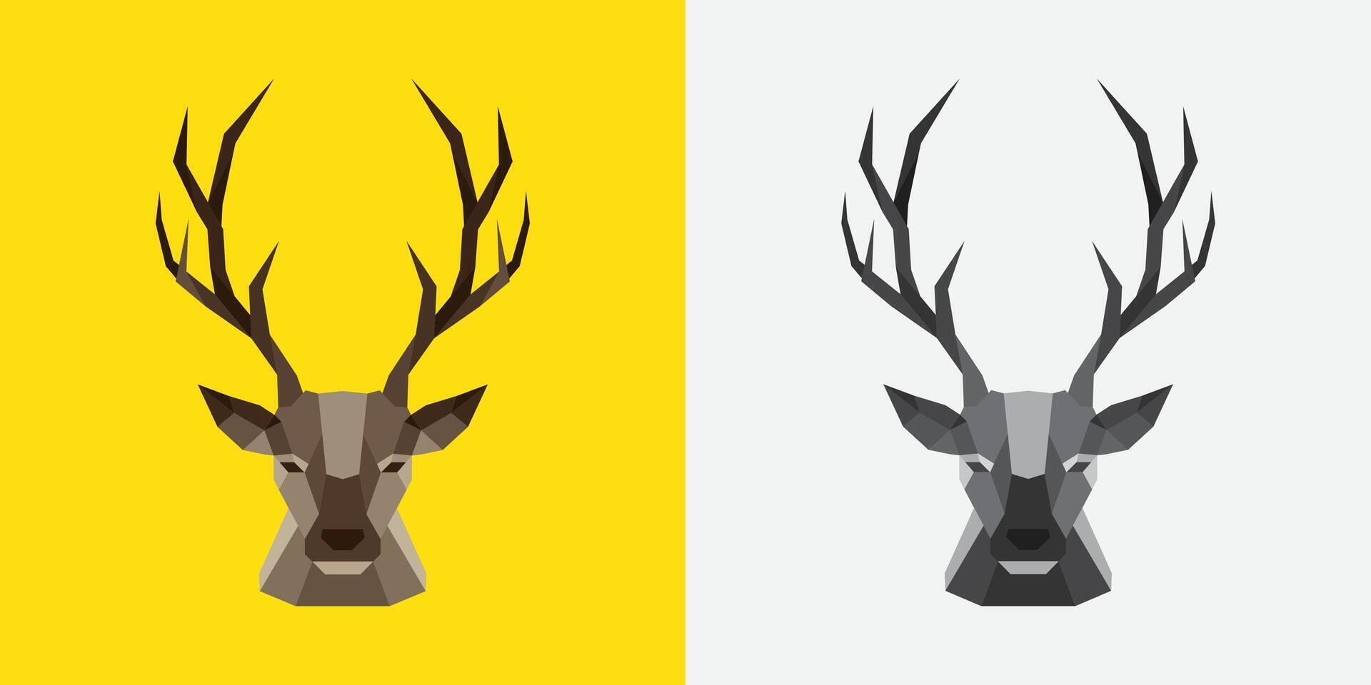 ciervo cabeza logo diseño vector modelo