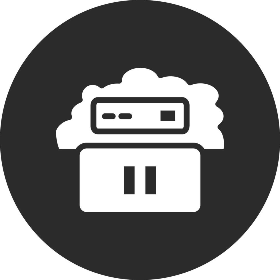 nube vídeo pausa vector icono