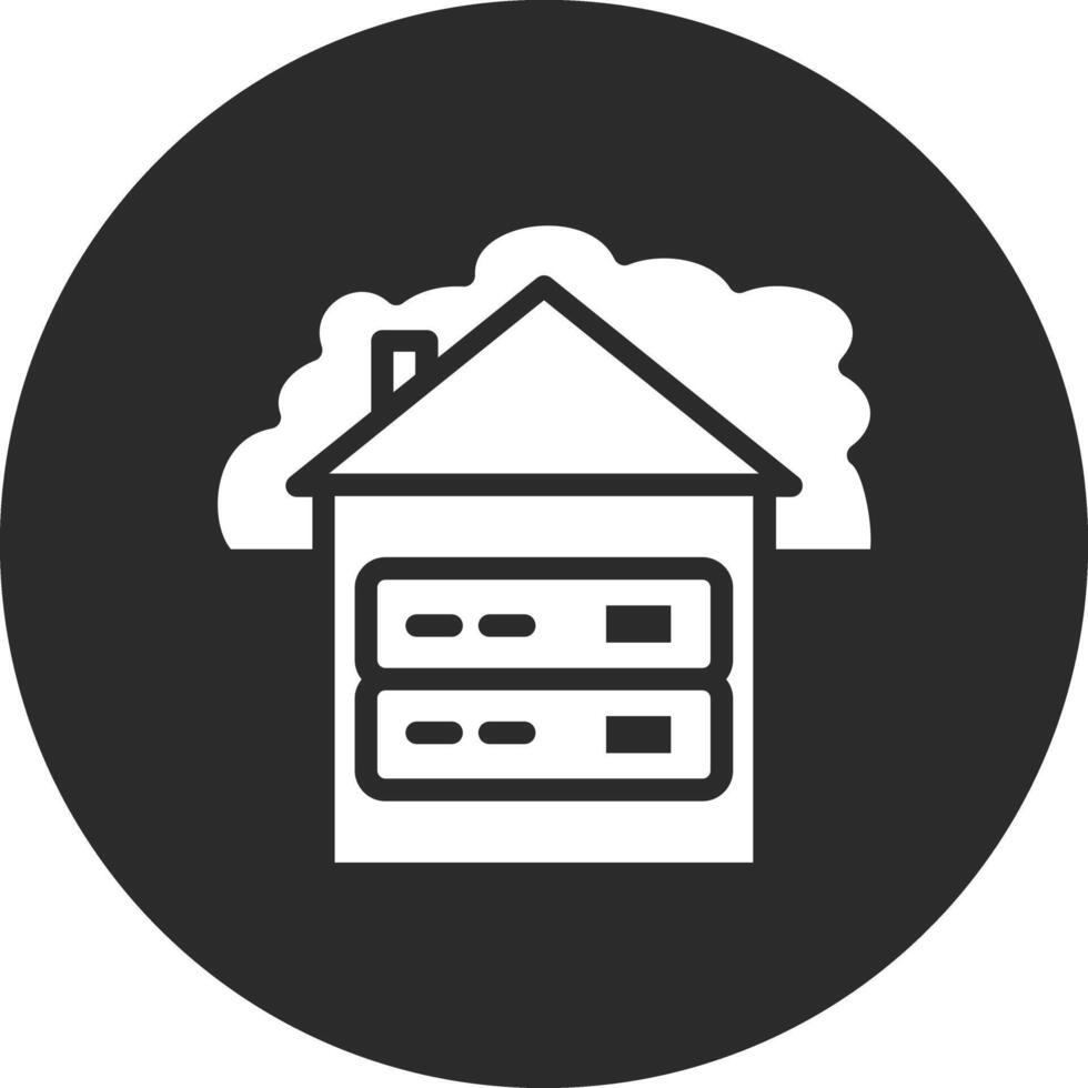 Cloud House Vector Icon