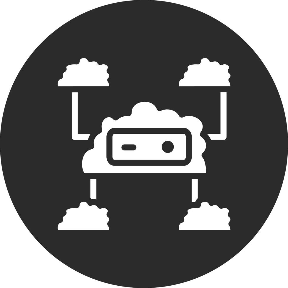 icono de vector de computación en la nube