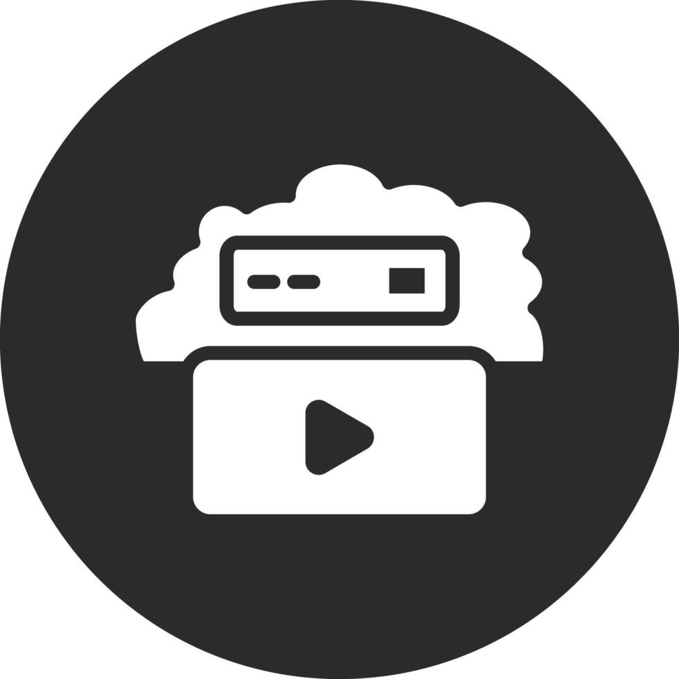 nube vídeo vector icono