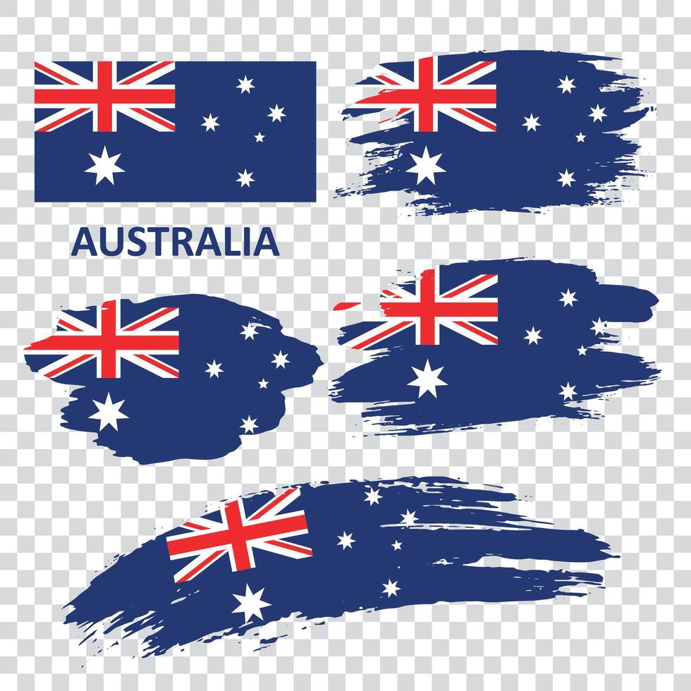 Set of vector flags of Australia