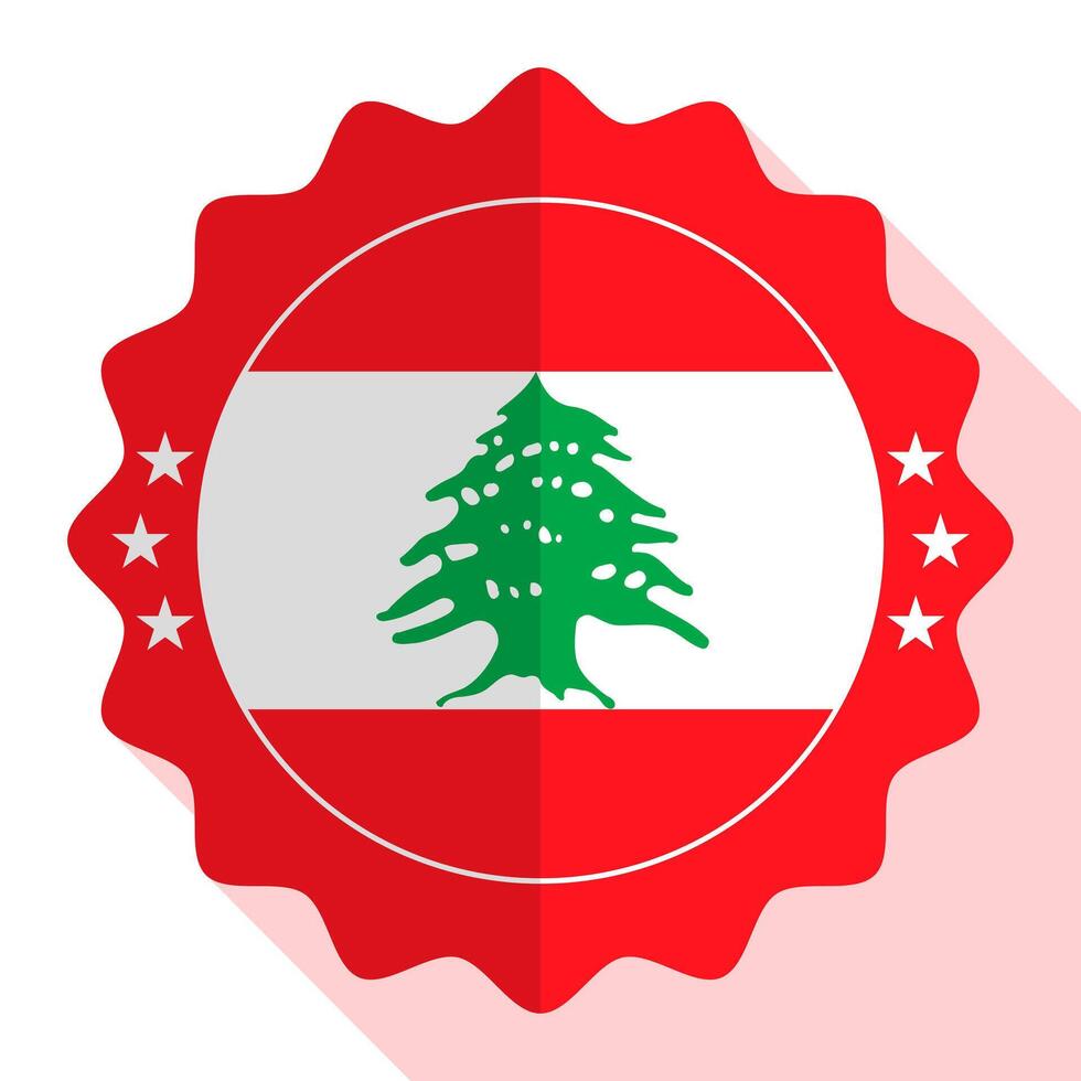 Líbano calidad emblema, etiqueta, firmar, botón. vector ilustración.