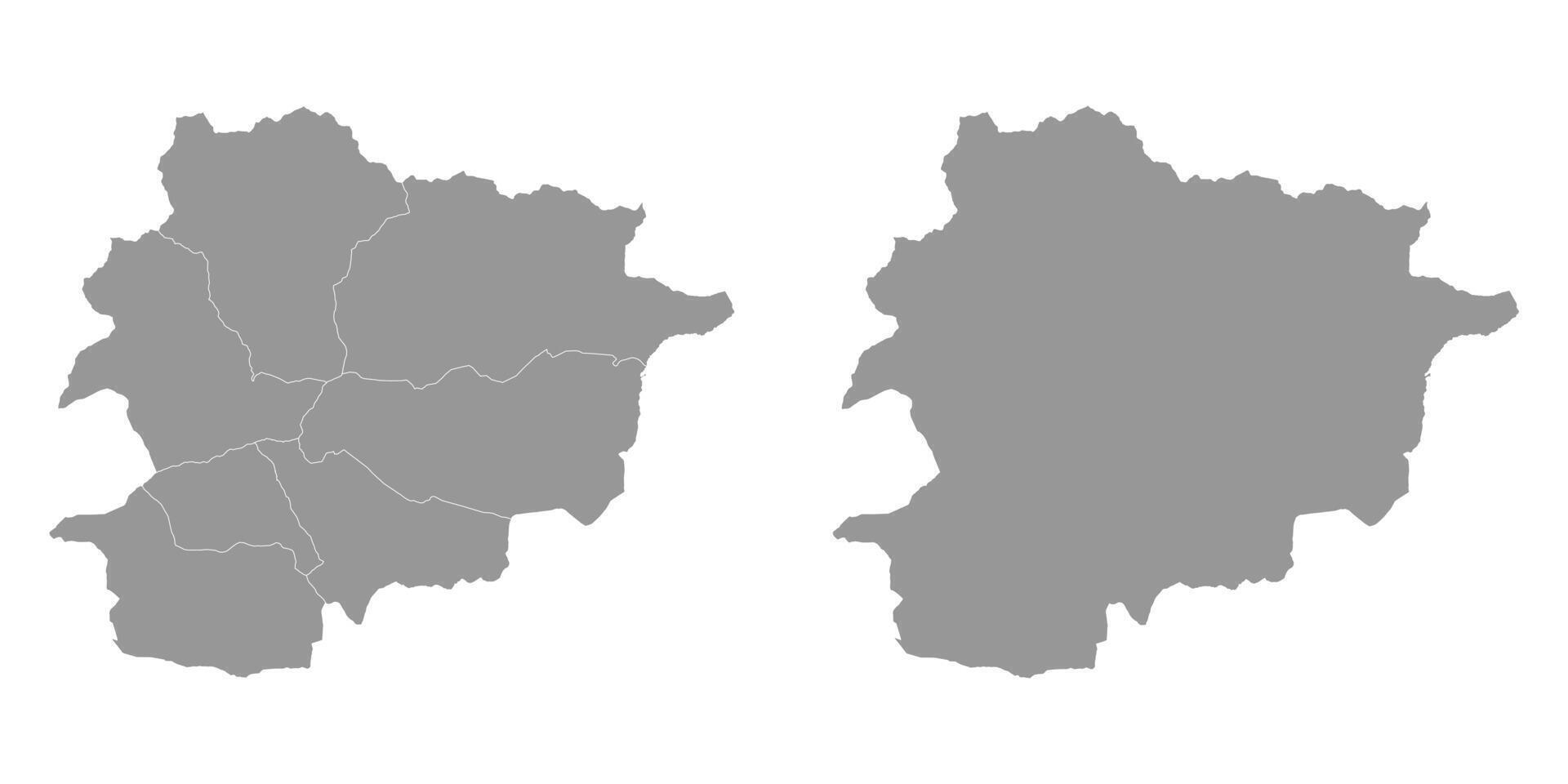 Andorra map with administrative divisions. Vector illustration.