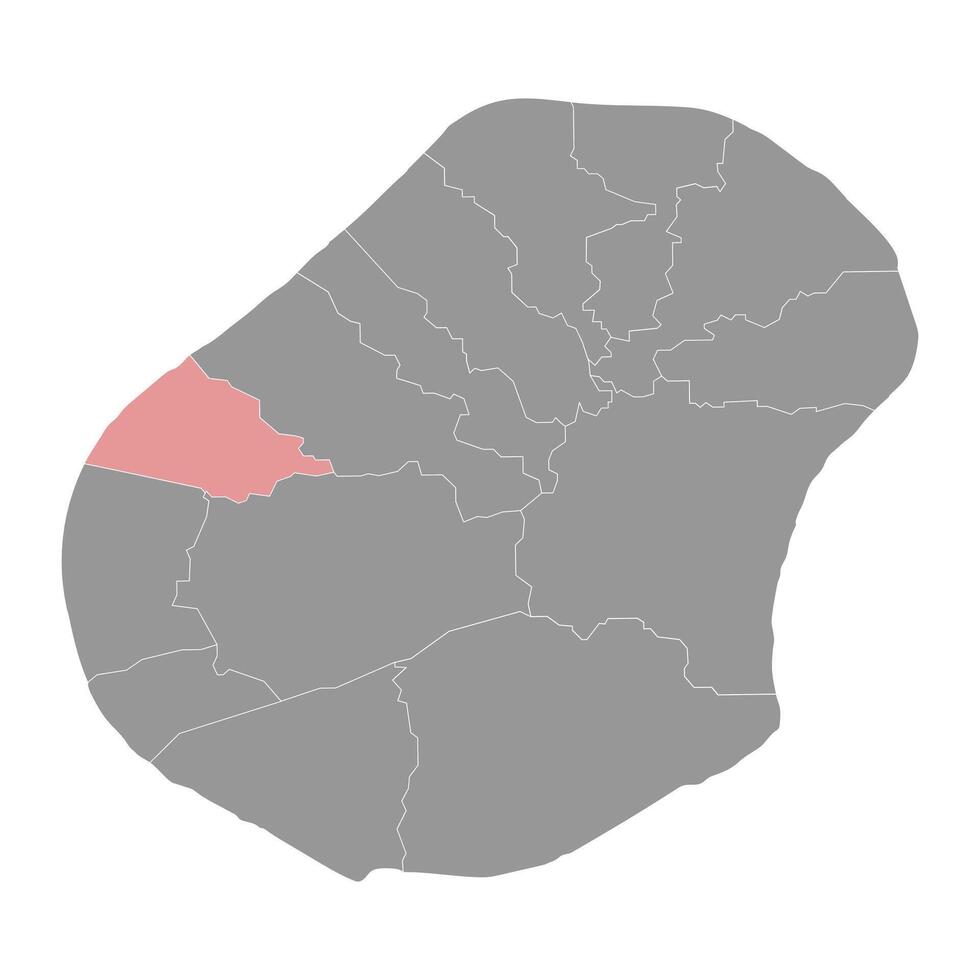 denigomodu distrito mapa, administrativo división de nauru vector ilustración.