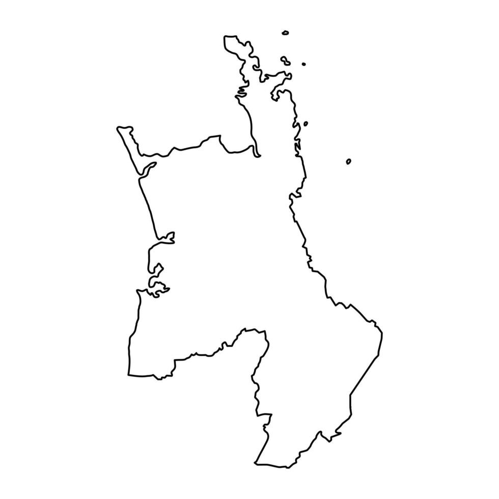 Waikato Region map, administrative division of New Zealand. Vector illustration.