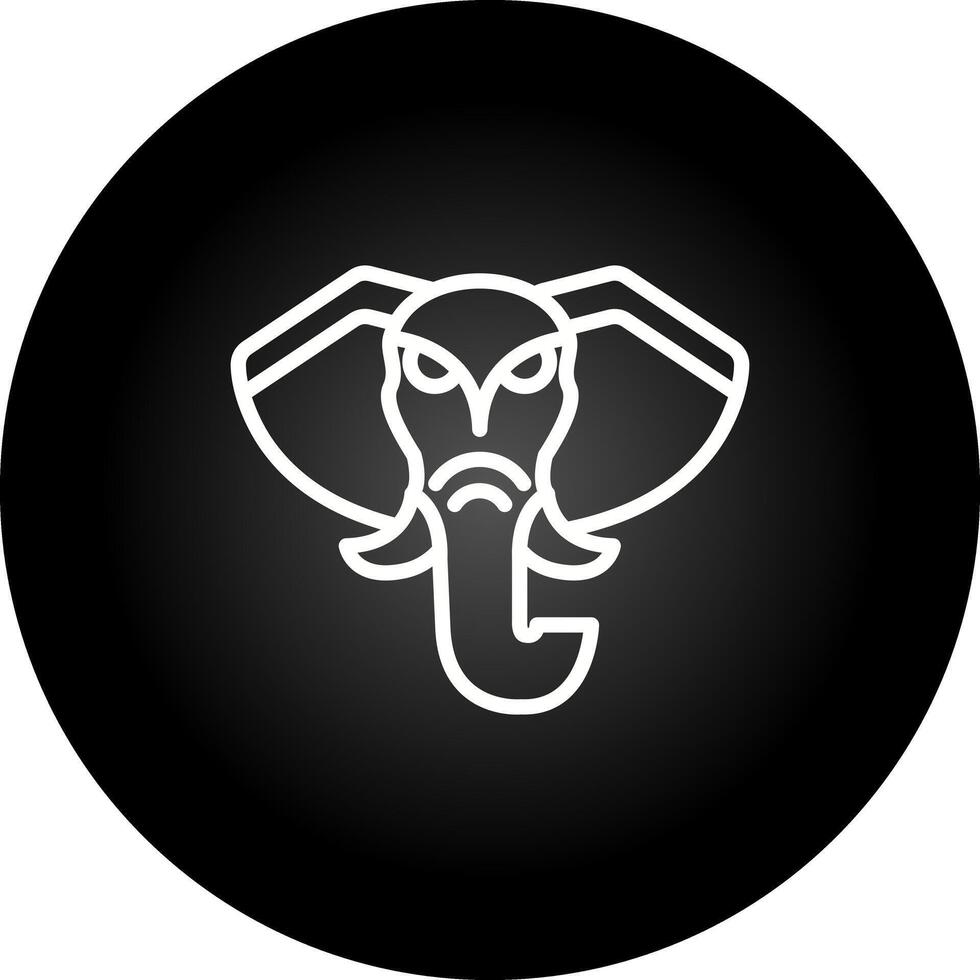 icono de vector de elefante