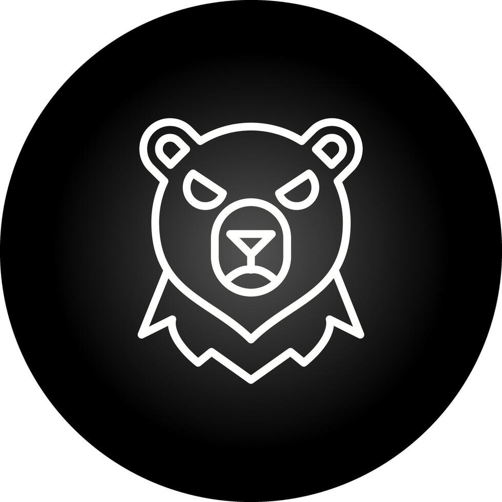 icono de vector de oso