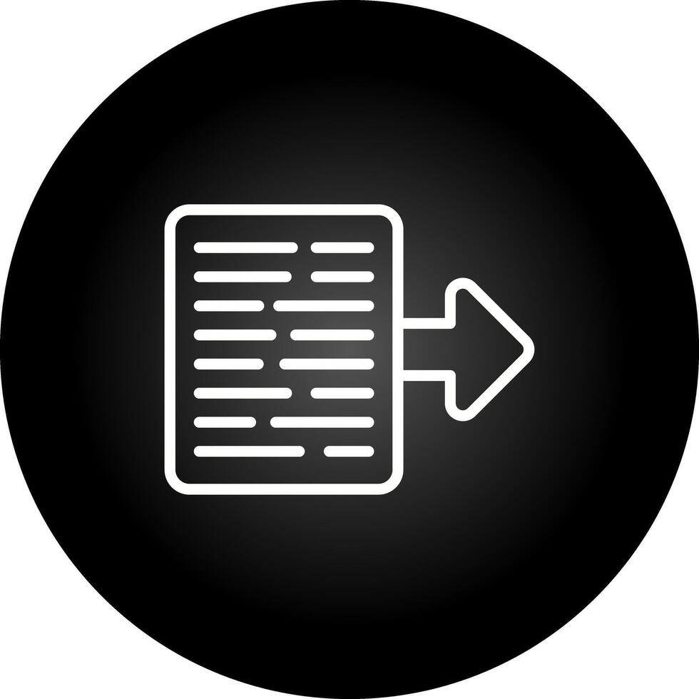 Document Export Vector Icon